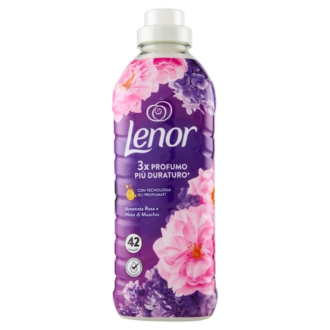 Lenor Ammorbidente Lavatrice Concentrato, Ametista Rosa e Note di Muschio, 42 Lavaggi 882 ml